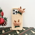 thumbnail image 5 of Allytech iPhone 15 Plus Case Christmas Elk, Faux Fur Furry Back Cover with Cute Elk Perfect Gift for Christmas Shockproof Protective Phone Case Cover for Apple iPhone 15 Plus - Brown, 5 of 7