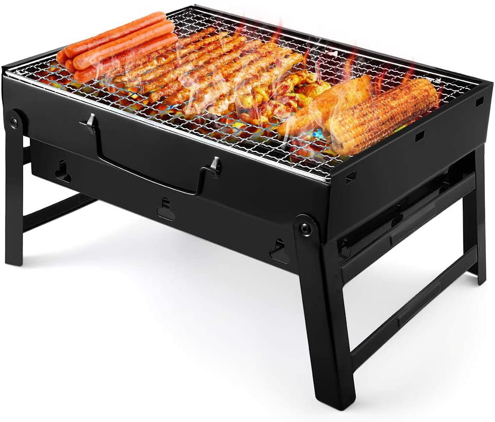 3-5 People Use Portable Electric Smokeless Barbecue Grill Indoor BBQ Grilling Table with 5 Adjustable Temperature for Home Dinner Camping Travel Hiking 