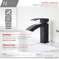 thumbnail image 2 of Stylish Sabana Ht 7" Single Handle Matte Black Bathroom Faucet B-109N, 2 of 12