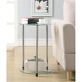thumbnail image 1 of 2 Tier Round End Table, Glass, 1 of 1
