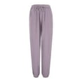 thumbnail image 5 of Womens Pajama Pants Solid Color Elastic Waist Pocket Casual Sleep Pants, 5 of 6