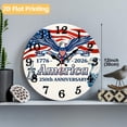 thumbnail image 2 of 12 Inch Patriotic Wall Clock, USA 250th Anniversary Wooden Round Wall Clocks with Silent Non-Ticking Quartz Movement, Battery Operated, Art Decor Hanging Clock for Kitchen, Bedroom, Living Room, 2 of 9