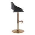 thumbnail image 3 of Silver Orchid  Svellingen Adjustable Bar Stool with Rounded T Footrest - Set of 2 Black Faux Leather/Gold Metal Gold Finish Faux Leather Faux Leather, 3 of 5