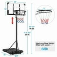 thumbnail image 2 of Basketball Hoop for Kids Outdoor Basketball Goal Indoor Height Adjustable 7ft, 2 of 10