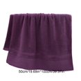 thumbnail image 3 of Beautynvta Bath Towels for Bathroom, Solid Color Cotton Bath Towel, Soft Absorbent Thickened Bath Towels for Bathroom, Travel, Camp, Hotel, and Spa, 39.4''x19.7'', Purple, 3 of 6