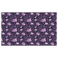 thumbnail image 4 of Floral Ceramic Toothbrush Holder, Butterfly Silhouettes with Plant Flower Patterned Design Swirls Curves, Decorative Versatile Countertop for Bathroom, 4.5" X 2.7", Lilac Dark Purple White, 4 of 4