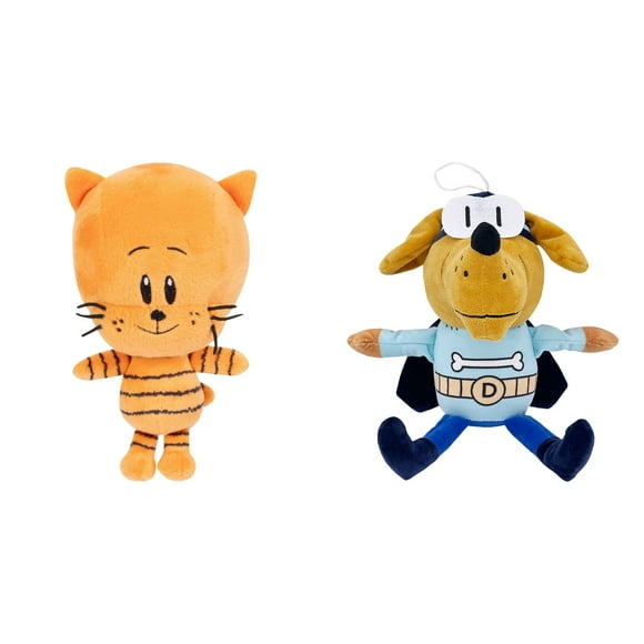 2 Pcs Dog Man Movie Plush - Dog Man and Lil Petey Plush, Collect All Dogman Plush, Based on The Dog Man Movie, for Kids Adults Chirstmas Birthday Gift