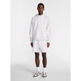 thumbnail image 2 of No Boundaries Men's Fleece Jogger Shorts, 6 in Inseam, Men's Sizes XS-5XB, Platinum Grey Heather, 2 of 5