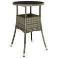 thumbnail image 3 of vidaXL Ensemble Bistro de Jardin 5 Pcs avec Coussins en Rotin Gris, 3 of 5