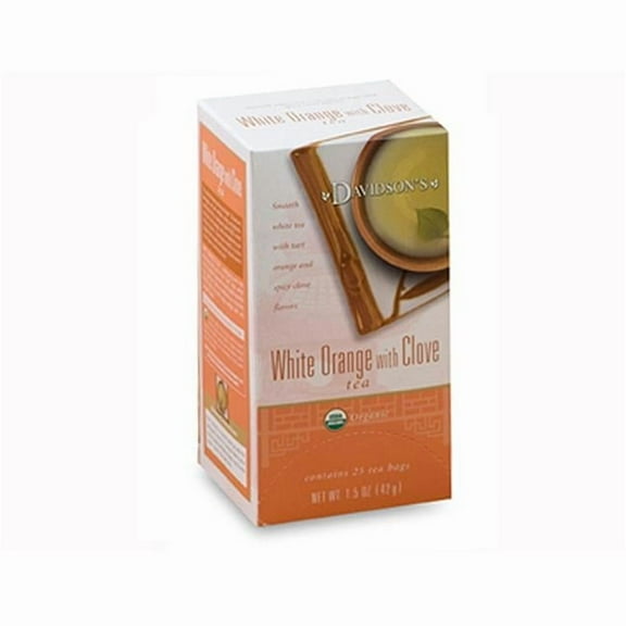 Davidson Organic Tea 2549 White Orange With Clove Tea- Box of 25 Tea Bags