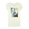 thumbnail image 1 of Aeropostale Girls Glittered Paris Graphic T-Shirt, Off-White, M (10), 1 of 1