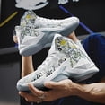 thumbnail image 3 of Kids Basketball Shoes High Top Youth Fashion Sneakers Girls Casual Sports Basketball Shoes Breathable Comfortable Boys Sneakers for Big Kids, 3 of 7