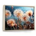 thumbnail image 2 of Designart "Morning Dance Blue Dandelion II" Floral Floater Framed Wall Art Print, 2 of 7