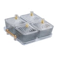 thumbnail image 3 of AMLESO Dried Fruit Plate with Lid Appetizer Plate for Dried Fruit Party Dining Room Gray, 3 of 8