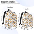 thumbnail image 2 of Vsdgher Dog Faces Print Canvas Backpack Travel Rucksack Unisex Knapsack 15.7/17.7Inch Laptop Backpack for Work,College-Small, 2 of 5
