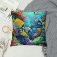 thumbnail image 2 of FUMJ Beautiful Lovely Fishes Pillowcases Watercolor Marine Life Colorful Coral Painting Pillow Case Decorative Throw Pillow Cover for Home Sofa Office, 2 of 5