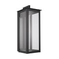 thumbnail image 6 of Capital Lighting 934642BK-GL Hunt 1 Light Outdoor Wall Light, Black, 6 of 6