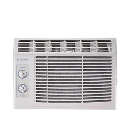 BTU Window Air Conditioner 2 Way Cooling & Fan Speeds, 2-Air Deflection, With Manual Controls, 115V, White