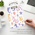 thumbnail image 4 of Acrylic Writing Board Silver12.5*9 Inch Clipboards Transparent Acrylic Material Suitable For Office Classroom Teachers Fashion Bloggers Stationery Enthusiasts Colored Seahorse, 4 of 9