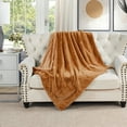 thumbnail image 5 of Home Soft Things Faux Fur Throw - Burnt Orange - 60X80", 5 of 7