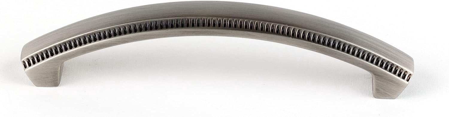 Alno A240-6-PB/NL Regal 6" Center To Center Ridged Solid Brass Arch Bow Cabinet Handle /