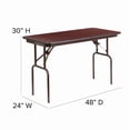 thumbnail image 4 of Flash Furniture 4-Foot Mahogany Melamine Laminate Folding Banquet Table, 4 of 6