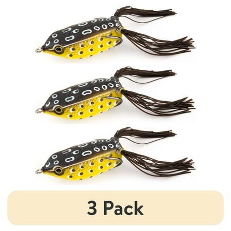 (3 pack) Ozark Trail 2.5 Topwater Frog Fishing Lure - Brown
