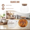 thumbnail image 2 of QUMONIN 2pcs Spherical Glass Jar with Cork Lid Airtight Candy Jar Kitchen Glass Jar for Preserving Storing, 2 of 8