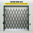 thumbnail image 2 of Single Folding Security Gate, 7.1' H x 7.1' W (85 x 85 inch) Heavy-Duty Steel Accordion Gate – Expandable Folding Security Barrier, 360° Rolling Scissor Design for Versatile Space Protection, 2 of 7