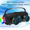 thumbnail image 5 of Babyltrl Portable Bluetooth 5.3 Speaker,Wireless Speaker with Dynamic LED Lights and Powerful 360° Sound,TWS Pairing,Outdoor Music Party Show,Black, 5 of 8