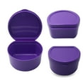 thumbnail image 6 of FNGZ Denture Clearance Denture Bath Box Case Dental False Teeth Storage Box with Hanging Net Container Purple, 6 of 6