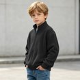 thumbnail image 4 of Abcomgle Boys Waffle Knit Pullover Fashion Full Zip Boys Sweatshirts Stand Collar Long Sleeve Sweaters for Boys Loose Fit Boys Fall Shirts, 4 of 8