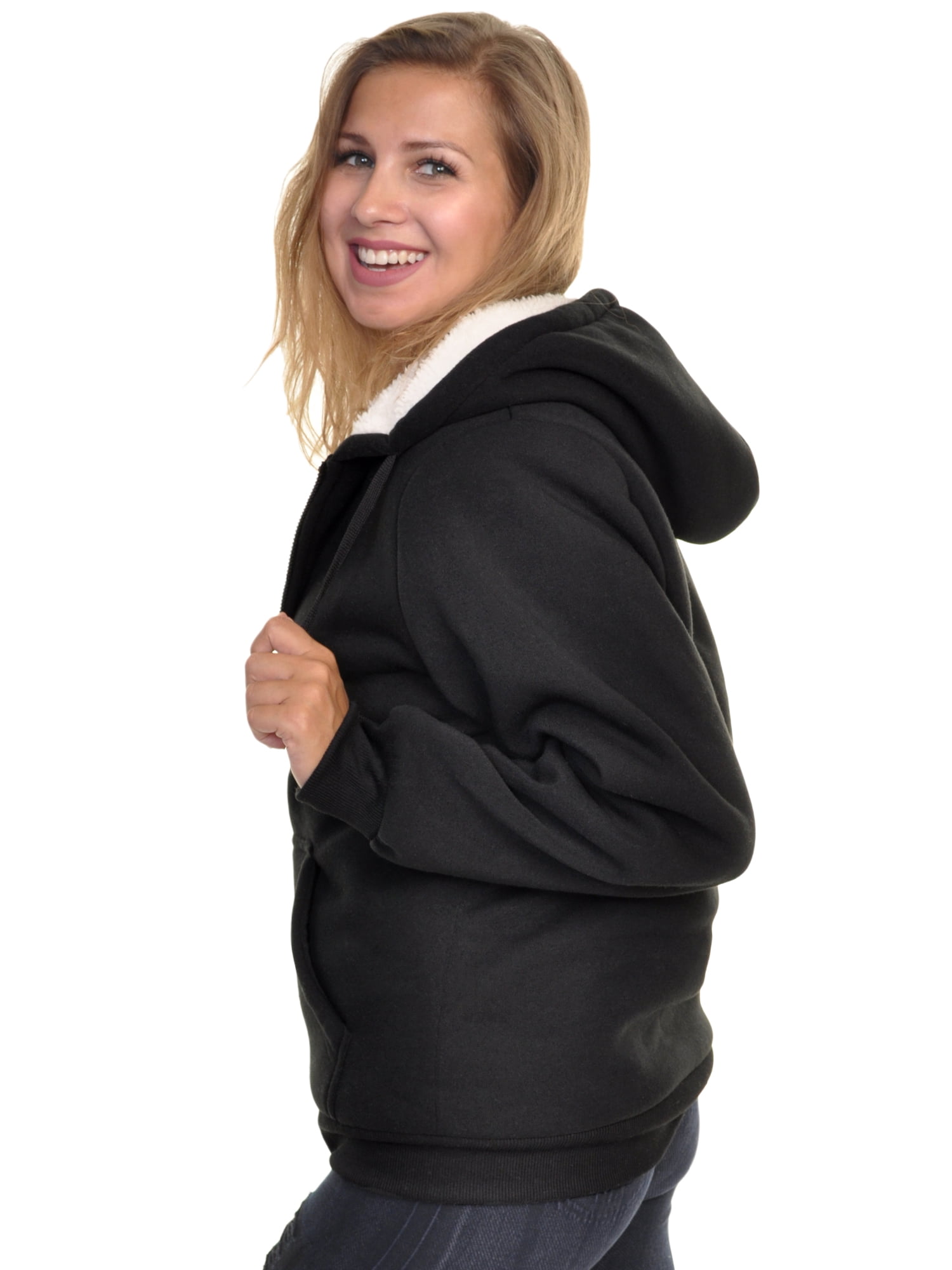 sherpa lined sweatshirt womens