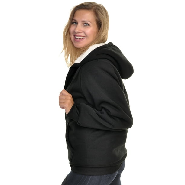 sherpa hoodie women beige khaki