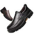 thumbnail image 3 of Mens Slip On Casual Loafers Classic Outdoor Leather Walking Hiking Dress Shoes Comfortable for Work Office Shoes, 3 of 7