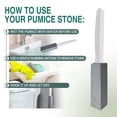 thumbnail image 5 of 3-Pack Pumice Stone Toilet Cleaner Tool - Removes Stains and Hard Water Rings from Toilets, Pools, Bathrooms, and Sinks - Grey, 5 of 7