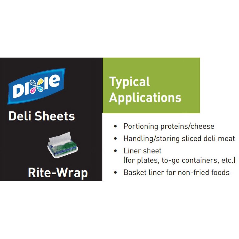 Dispens-A-Wax Waxed Deli Patty Paper Sheets by Dixie® DXE801200