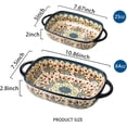 thumbnail image 2 of ONECCI Ceramic Rectangular Baking Dishes - 2pc Blue Casserole Set for Oven, Lasagna Pans, 2 of 7