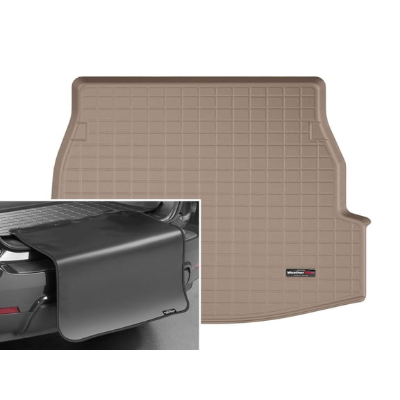 WeatherTech Cargo Trunk Liner with Bumper Protector compatible with Toyota RAV4, RAV4 Hybrid - Behind 2nd Row w/ Bumper Protector, Tan