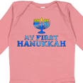thumbnail image 4 of Inktastic My First Hanukkah with Menorah Boys or Girls Long Sleeve Baby Bodysuit, 4 of 5