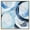 Silver Frame, variant on Modern Rounds I Canvas Blue Abstract Art by Art Remedy, Gallery Wrapped, 12" x 12"