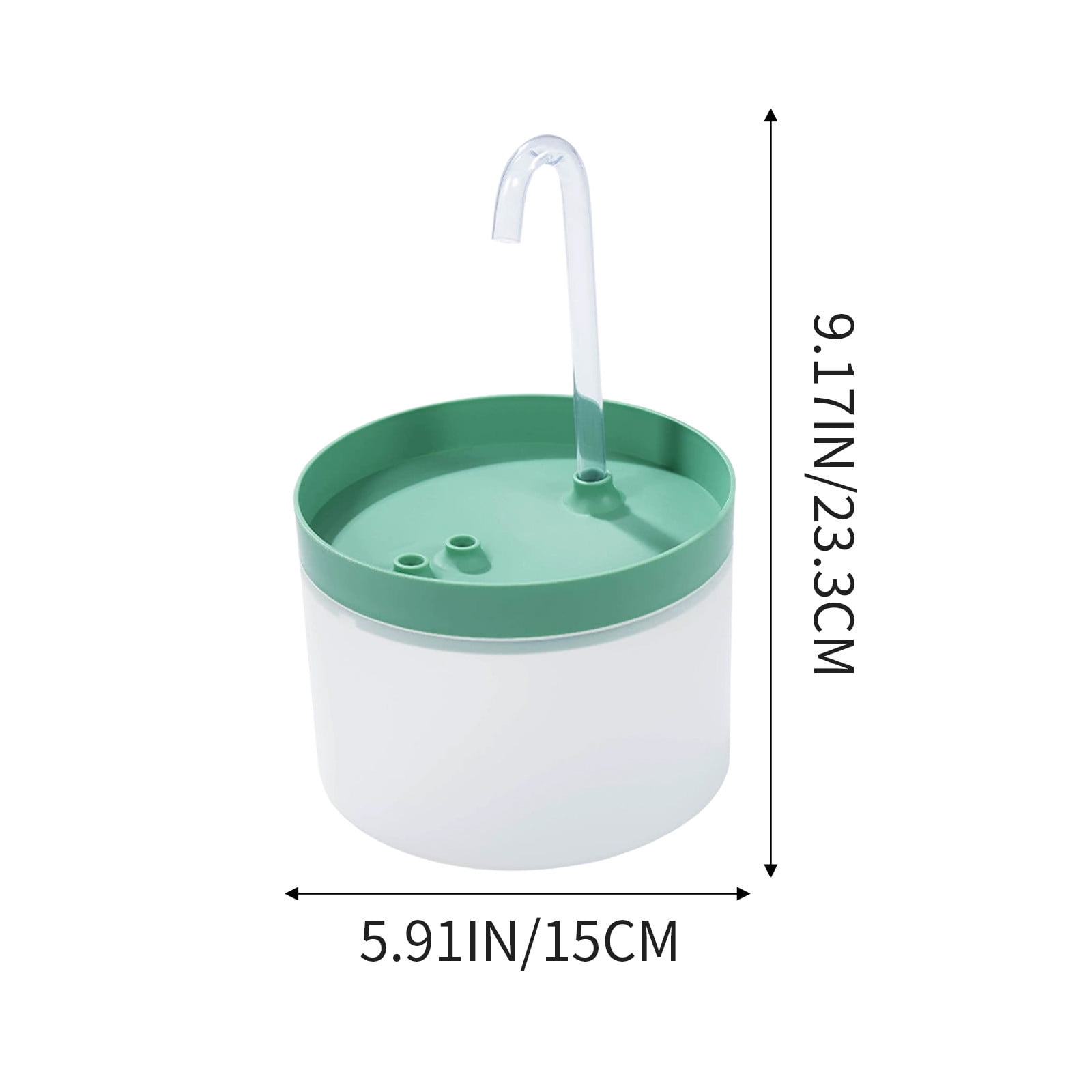 AUHomi Water Cat Fountain - Automatic Pet Waterer Dispenser | Auto Water Bowl for Pet Cats | Water Fountains for Cats Indoor | Pet Supplies Water Dispenser for Pets Puppy Kitten (Green)