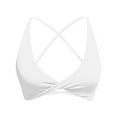 thumbnail image 3 of 2025 Strappy Yoga Sports Bras for Women Padded Criss-Cross Back Tank Tops, 3 of 7