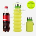 thumbnail image 5 of CNKOO Collapsible Water Bottle, Reuseable BPA Free Silicone Foldable Water Bottles for Travel Gym Camping Hiking, Portable Leak Proof Sports Water Bottle with Carabiner, 18oz Green, 5 of 8