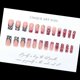 thumbnail image 4 of Uñas postizas francesas de gel suave, cuadradas medianas, con diamantes de imitación florales 3D, 24 unidades., 4 of 5