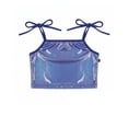 thumbnail image 4 of Xyant Girls Sleeveless Tank Top Sequin Spaghetti Strap Crop Cami Camisole Sparkly Dance Blouse (Blue,11-12 Years), 4 of 4