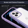 thumbnail image 5 of CellEver Compatible with iPhone 12 Case and iPhone 12 Pro Case, Clear Full Body Heavy Duty Protective Anti-Slip Transparent Cover (2X Glass Screen Protector Included) (6.1 inch, 2020) - Light Purple, 5 of 8