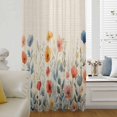 thumbnail image 6 of Spring Floral Sheer Curtains 63 Inches Long, Watercolor Elegant Summer Botanical Rustic Light Filering Curtains, Breathable Simi Curtain Privacy Drapes for Living Room Bedroom Window Treatment, 6 of 9