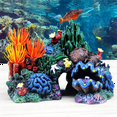 thumbnail image 2 of Aquarium Resin Coral Plant Shell Reef Mountain Cave Ornament Fish Tank Decor, 2 of 6