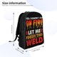thumbnail image 3 of Sí, sé que estoy en llamas. Déjame terminar esta soldadura. Mochila escolar ligera. Mochila para computadora portátil. Mochila para estudiantes de secundaria, preparatoria y universidad., 3 of 5